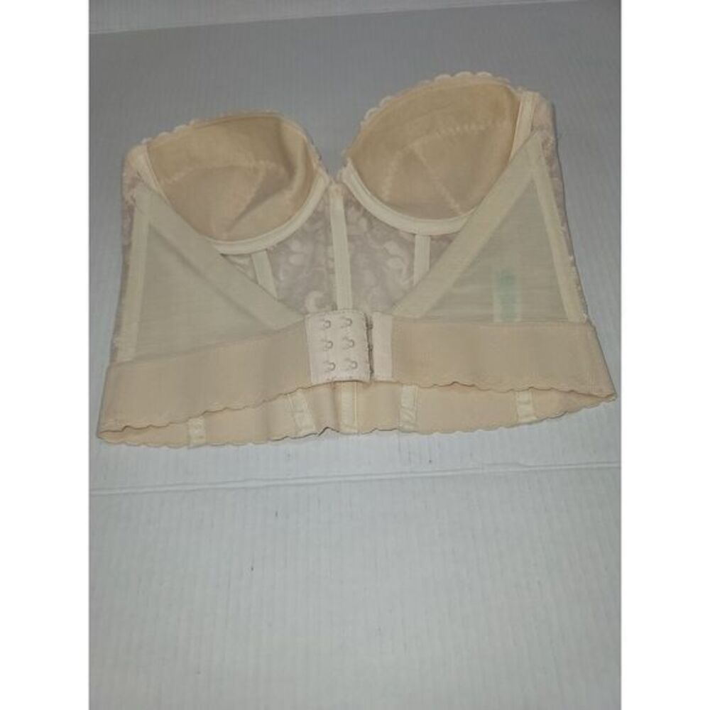 CARNIVAL vintage Size 36B Ivory Bustier corset Cropped bra Top 90s Lingerie NWOT - Picture 2 of 9